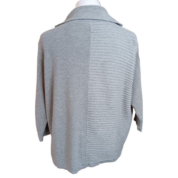 CHICO'S 2 Cowl Neck Sweater LG/12 Very Soft Gray Casual Work Office Career - Picture 3 of 8